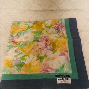 Marie Claire Colorful Floral Scarf/Handkerchief